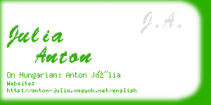 julia anton business card